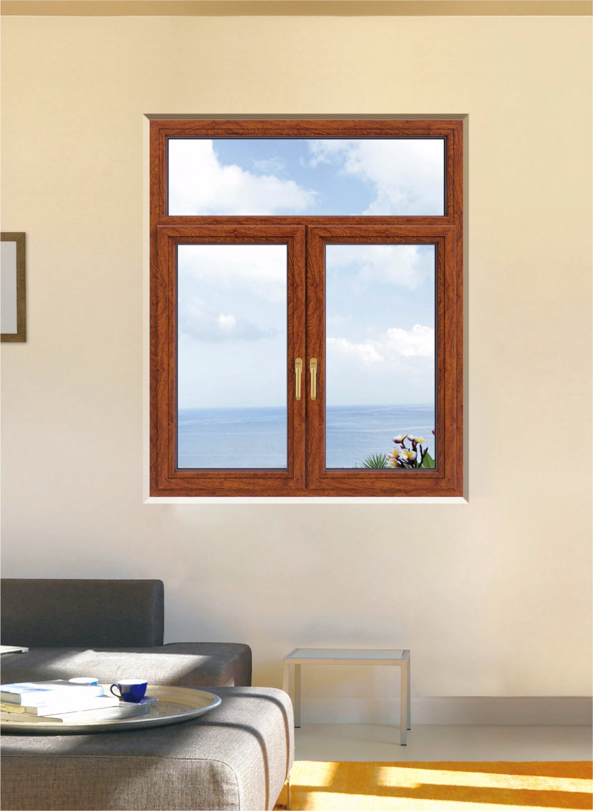 SC83 golden steel mesh sliding door series