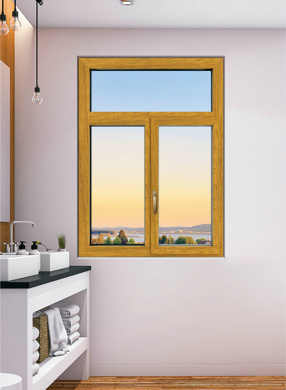 SC85A golden steel mesh sliding door series